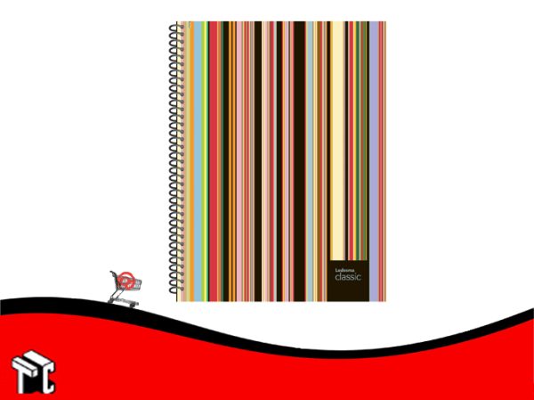 CUADERNO LEDESMA CLASIC CON ESPIRAL 16 X 21 T-D X 120 HJS RAYADO