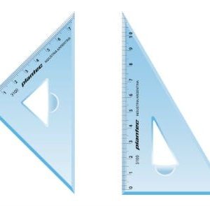 ESCUADRA PLANTEC TECNICA CRISTAL 25*45°