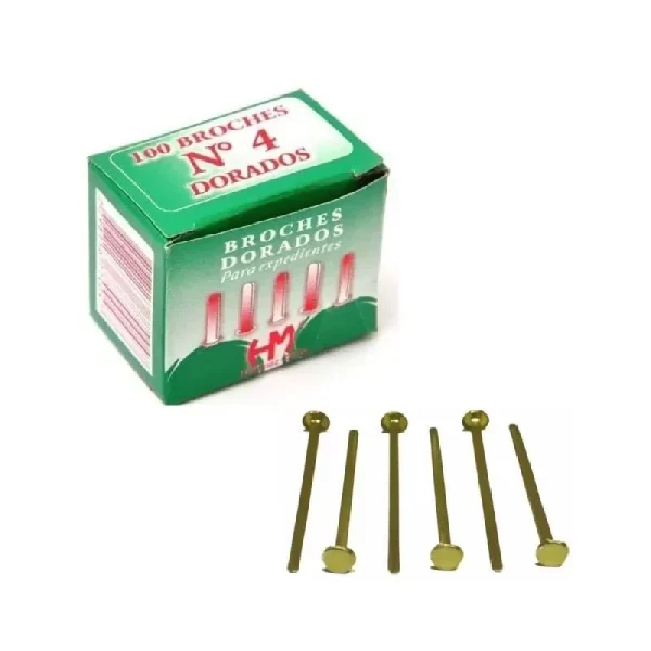 BROCHE DORADO X 100 Nro4