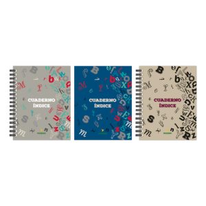 CUADERNO CON INDICE CON ESPIRAL 13 X 21 NORPAC COD.5090