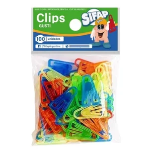 BROCHE CLIP PLASTICO X 100 BOLSA