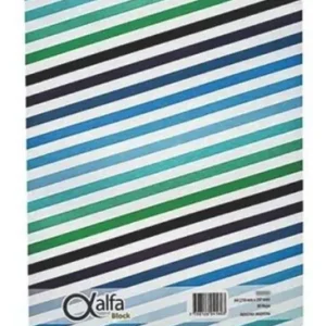 BLOCK BORRADOR ALFA A4 TAPA VOLCADA RAYADO X 80 HJS TAPA DURA