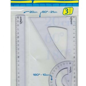 SET DE GEOMETRIA DE 20 CM MAPED 3 PIEZAS