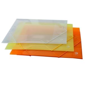 CARPETA 3 SOLAPA CON ELASTICO TAPA PLASTICA TRANSPARENTE