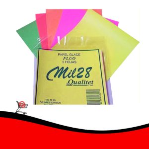PAPEL GLACE LUSTRE FLUO x 10UNID. MIL28