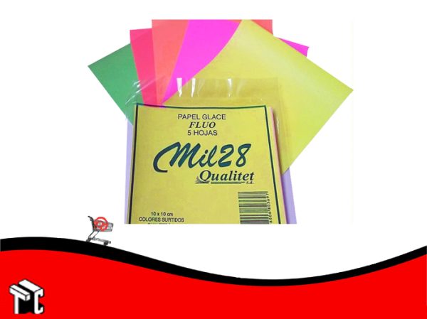 PAPEL GLACE LUSTRE FLUO x 10UNID. MIL28