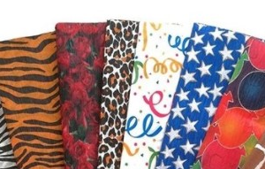 PAPEL CREPE 1028 DECORADO ANIMAL PRINT ARCO IRIS LUNARES
