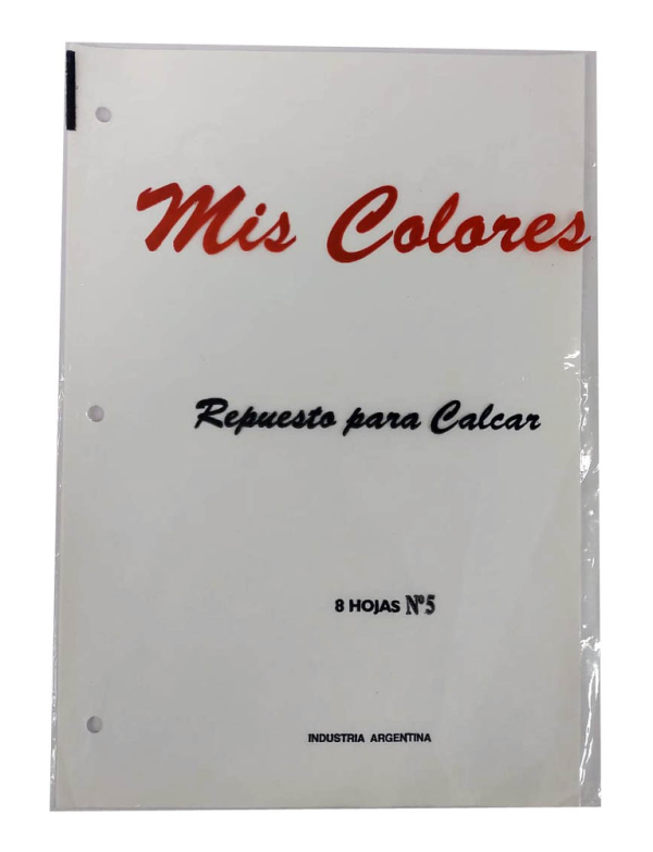 REPUESTO DE CALCAR Nro5 x 8HJS MIS COLORES