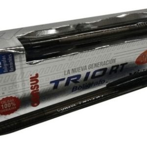BOLIGRAFO CONSUL TRIO 1 MM RETRATIL NEGRO
