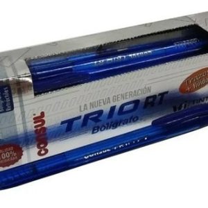 BOLIGRAFO CONSUL TRIO 1 MM RETRATIL AZUL