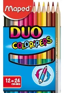 LAPIZ DE COLOR X 12 LARGO MAPED X 12 BICOLOR