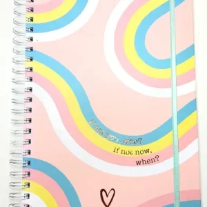 CUADERNO ALFA T-DURA A4 CON ESPIRAL UNIVERSITARIO X 120 HJS ,HOJAS DE COLORES