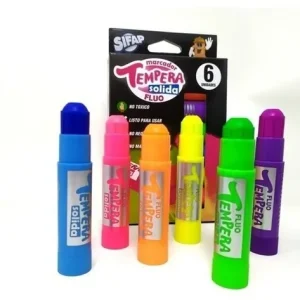 TEMPERA SOLIDA FLUO x 6 UDS