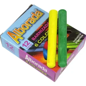TIZA COLOR X 12 UNIDADES ALBORADA