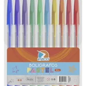 BOLIGGRAFO EZCO PASTEL x10u.