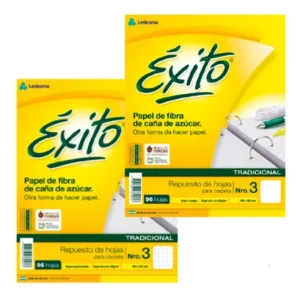 REPUESTO EXITO x 96 HOJAS RAYADO Y CUADRICULADO