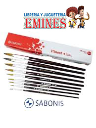 PINCELES MANGO DE MADERA REDONDO Nro 16 SABONIS