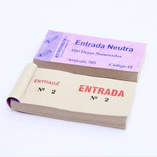 TALONARIO ENTRADA NUMERADA X 100 UNID.