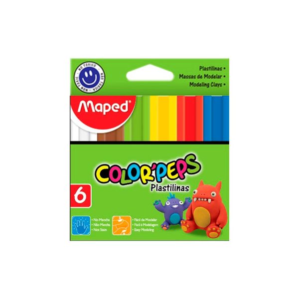 PLASTILINA PARA MODELAR X  6 UNID. MAPED