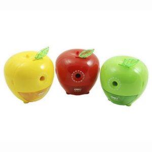SACAPUNTAS PLASTICO MANZANA 2 BOCAS 3 COLORES