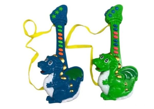 GUITARRA CON FORMA DE DINOSAURIO EN BOLSA