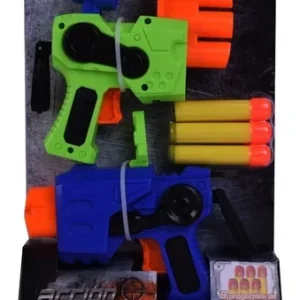 PISTOLA DUO LANZA DARDOS X 2