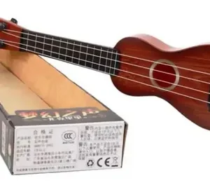 GUITARRA UKELELE PARA NI?OS, COLOR MADERA 4 CUERDAS, 43CM