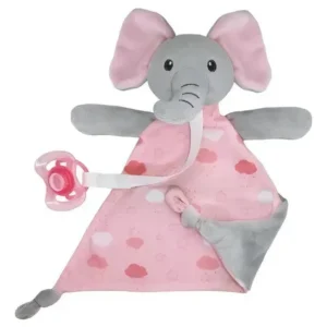 MANTA DE APEGO ROSA OSO Y ELEFAN.