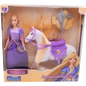 MUNECA PRINCESAS 29CM CON CABALLO