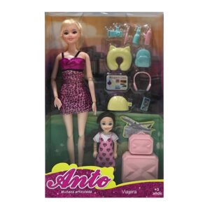 MU?ECA ARTICULADA 29 CM CON HERMANITA
