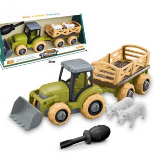 Set Granja con Tractor, Establo y Animales - para armar