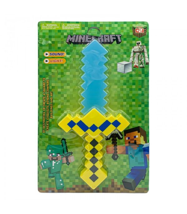 ESPADA MINECRAFT CON LUZ Y SONIDO 1300