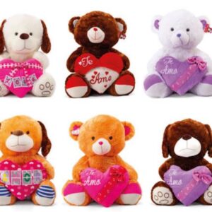 ANIMALES SURTIDOS CON CORAZON 60CM