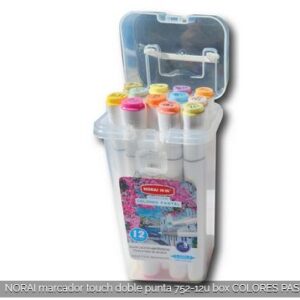 NORAI MARCADOR TOUCH DOBLE PUNTA 752-12U BOX COLORES PASTEL