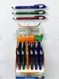 BOLÍGRAFO METÁLICO TOUCH  RETRATIL PUNTA MEDIA 2 COL.