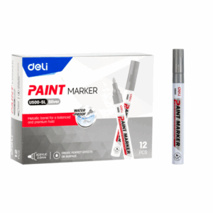 MARCADORES DE ESMALTE SINTETICO 2MM - CUERPO METALICO - PLATEADO