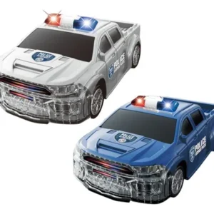 AUTO POLICIA, RADIO CONTROL. CON LUZ Y SONIDO, SUBE LAS RUED