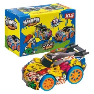 SUPER AUTO 14CM ESTAMPADOS LUCES 3D  A PILAS 16490