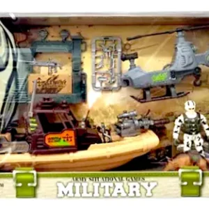 SET MILITAR BOTE + HELICOPTERO BL7903