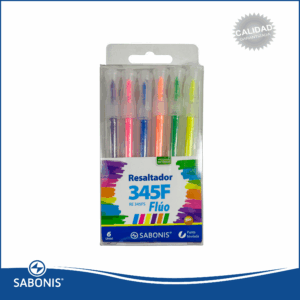 RESALTADOR PASTEL SET x 6 Colores Surtido - CUERPO REDONDO