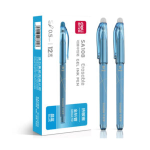 BOLIGRAFO BORRABLE CON CAPUCHON. 0.5 MM, CUERPO AZUL. TINTA AZUL.