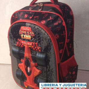 MOCHILA SPEED CAR 40*30CM SPEED CAR 2 CIERRE 3D