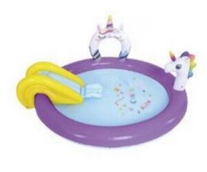 PILETA INFLABLE UNICORNIO CON TOBOGAN Medidas: 195cm x 152cm x 76 cm