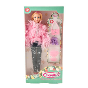 MUÑECA FIORELLA 30CM CON ACCESORIOS EN CAJA HW23019344