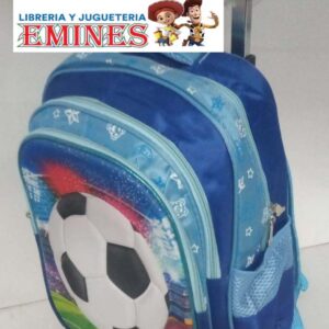 MOCHILA ESCOLAR CARRITO (RUEDAS C/LUZ)