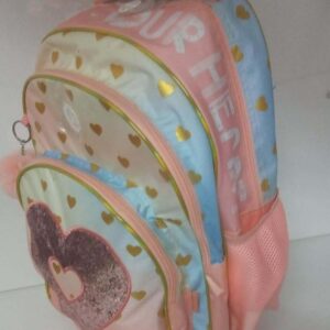 MOCHILA CARRO CORAZON CON GLITTER