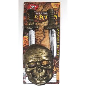 SET DE PIRATAS X3 PZAS ESPAD/CUCHILL/MASCAR/ HWA1