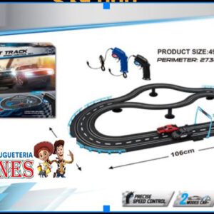 PISTA GRANDE DE AUTO A PILA CON CONTROL