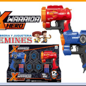 PISTOLA MED. LANZA DARDOS POR 2 C/12 DARDOS