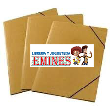 CARPETA DOBLE OFICIO MARRON CON ELASTICO 1ERA CALIDAD